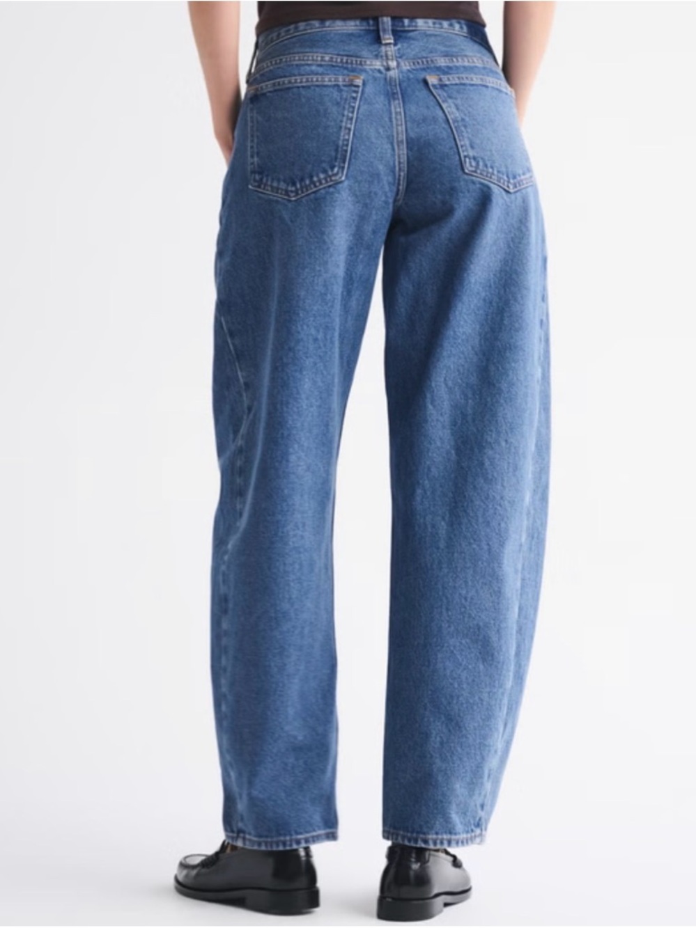Abercrombie and Fitch The Barrel Jean Mid Rise Curve Love Size 32/14 S - Picture 7 of 11